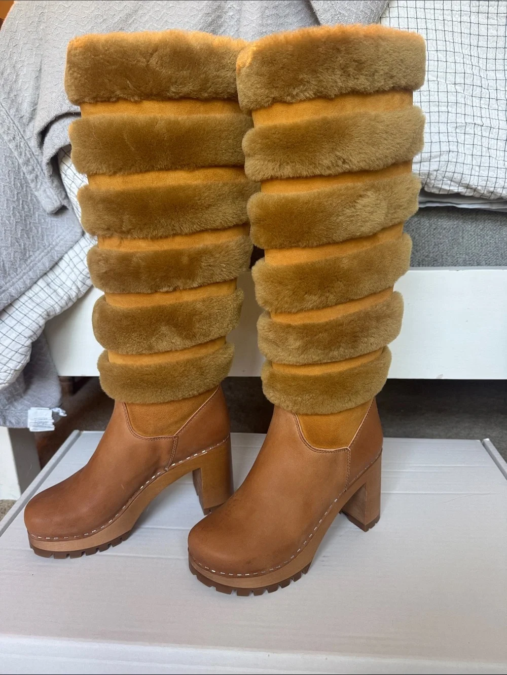 Swedish Hasbeens Romanian Knee Boot